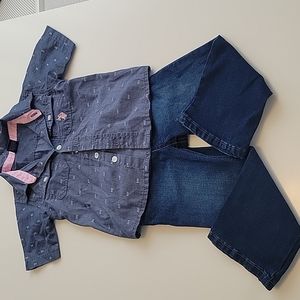 Like New Jeans and Button Up Tee